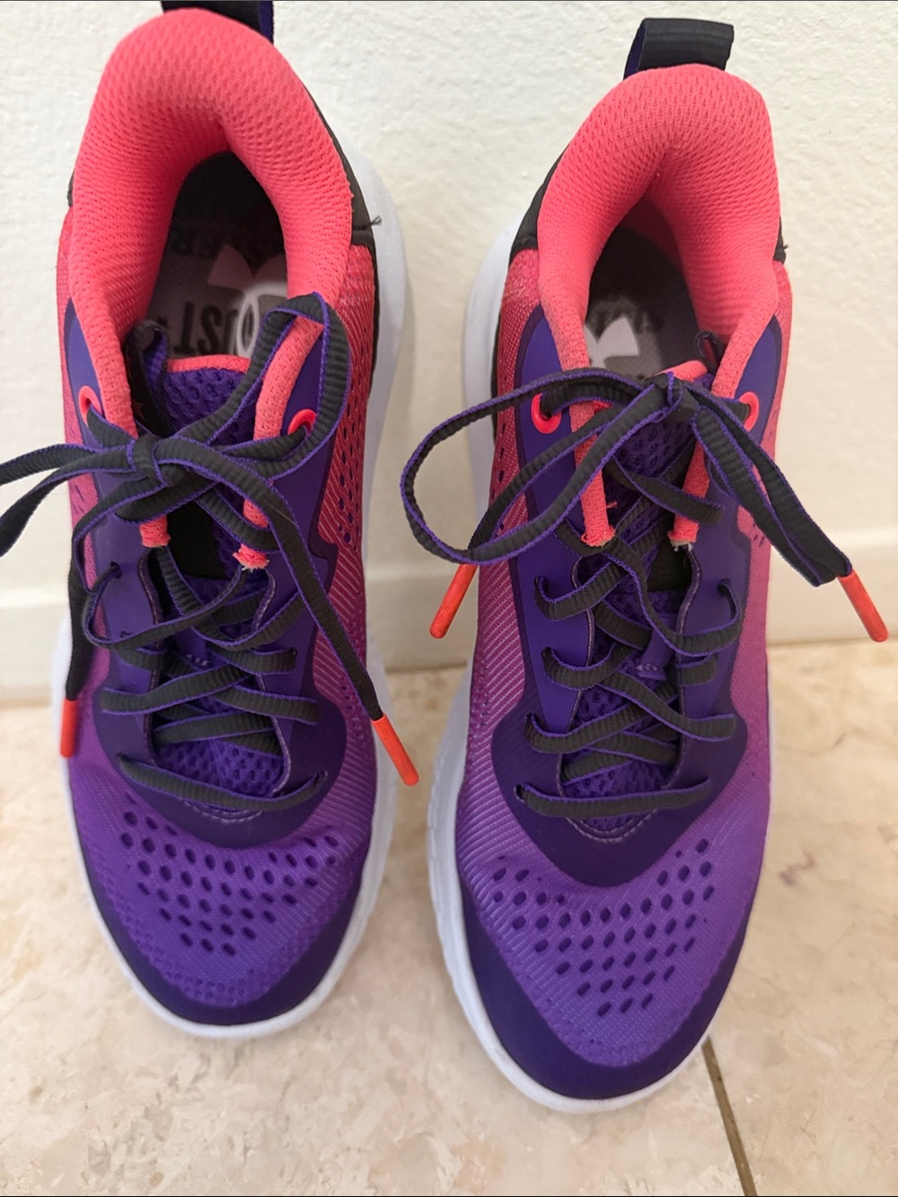 Under Armour Women's Purple and Pink Athletic Running Sneakers